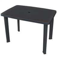 vidaXL Záhradný stôl, antracitový 101x68x72 cm, plast - cena, porovnanie