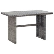 vidaXL Záhradný stôl, antracitový 110x60x67 cm, polyratan - cena, porovnanie