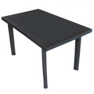 vidaXL Záhradný stôl, antracitový 126x76x72 cm, plast - cena, porovnanie