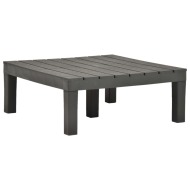 vidaXL Záhradný stôl antracitový 78x78x31 cm plastový - cena, porovnanie