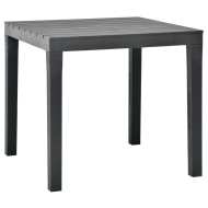 vidaXL Záhradný stôl, antracitový 78x78x72 cm, plast - cena, porovnanie