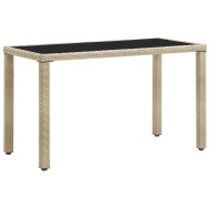 vidaXL Záhradný stôl, béžový 123x60x74 cm, polyratan - cena, porovnanie