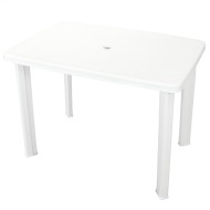 vidaXL Záhradný stôl, biely 101x68x72 cm, plast - cena, porovnanie