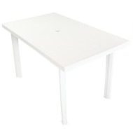 vidaXL Záhradný stôl, biely 126x76x72 cm, plast - cena, porovnanie