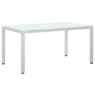 vidaXL Záhradný stôl, biely 150x90x75 cm, polyratan - cena, porovnanie