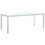 vidaXL Záhradný stôl biely 190x90x75 cm polyratan - cena, porovnanie