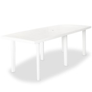 vidaXL Záhradný stôl, biely 210x96x72 cm, plast - cena, porovnanie