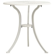 vidaXL Záhradný stôl biely 62x62x65 cm liaty hliník - cena, porovnanie