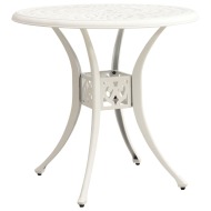 vidaXL Záhradný stôl biely 78x78x72 cm liaty hliník - cena, porovnanie