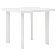 vidaXL Záhradný stôl, biely 80x75x72 cm, plast - cena, porovnanie