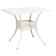 vidaXL Záhradný stôl biely 90x90x73 cm liaty hliník - cena, porovnanie