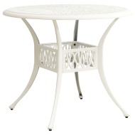 vidaXL Záhradný stôl biely 90x90x74 cm liaty hliník - cena, porovnanie