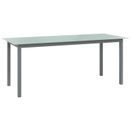 vidaXL Záhradný stôl bledosivý 190x90x74 cm hliník a sklo - cena, porovnanie