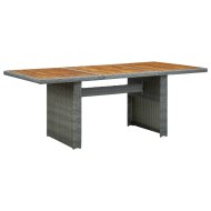 vidaXL Záhradný stôl bledosivý polyratan a akáciový masív - cena, porovnanie