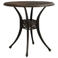 vidaXL Záhradný stôl bronzový 78x78x72 cm liaty hliník - cena, porovnanie