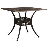 vidaXL Záhradný stôl bronzový 90x90x73 cm liaty hliník - cena, porovnanie