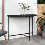 vidaXL Záhradný stôl čierny 100x50x75 cm polyratan - cena, porovnanie