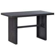 vidaXL Záhradný stôl, čierny 110x60x67 cm, polyratan - cena, porovnanie