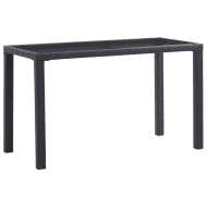 vidaXL Záhradný stôl čierny 123x60x74 cm polyratanový - cena, porovnanie