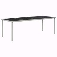 vidaXL Záhradný stôl, čierny 220x90x74,5 cm, oceľ - cena, porovnanie