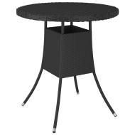 vidaXL Záhradný stôl čierny 70x70x73 cm polyratanový - cena, porovnanie