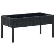 vidaXL Záhradný stôl čierny 75x40x37 cm polyratanový - cena, porovnanie