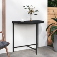 vidaXL Záhradný stôl čierny 80x50x75 cm polyratan - cena, porovnanie