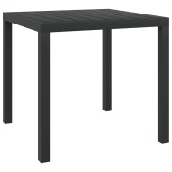 vidaXL Záhradný stôl, čierny 80x80x74 cm, hliník a WPC - cena, porovnanie