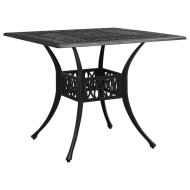 vidaXL Záhradný stôl čierny 90x90x73 cm liaty hliník - cena, porovnanie