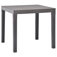 vidaXL Záhradný stôl, farba mokka 78x78x72 cm, plast - cena, porovnanie