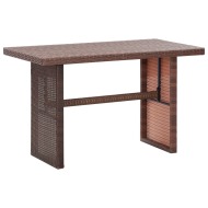 vidaXL Záhradný stôl, hnedý 110x60x67 cm, polyratan - cena, porovnanie