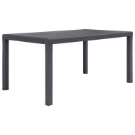 vidaXL Záhradný stôl hnedý 150x90x72 cm plastový s ratanovým vzhľadom - cena, porovnanie