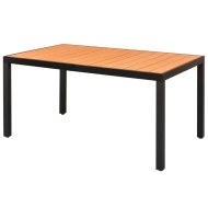 vidaXL Záhradný stôl, hnedý 150x90x74 cm, hliník a WPC - cena, porovnanie