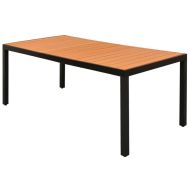 vidaXL Záhradný stôl, hnedý 185x90x74 cm, hliník a WPC - cena, porovnanie