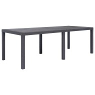 vidaXL Záhradný stôl hnedý 220x90x72 cm plastový s ratanovým vzhľadom - cena, porovnanie