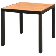 vidaXL Záhradný stôl, hnedý 80x80x74 cm, hliník a WPC - cena, porovnanie