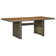 vidaXL Záhradný stôl, hnedý, polyratan a akáciový masív - cena, porovnanie