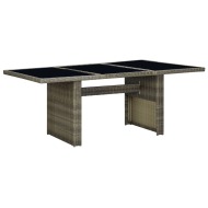 vidaXL Záhradný stôl, hnedý, polyratan a tvrdené sklo - cena, porovnanie