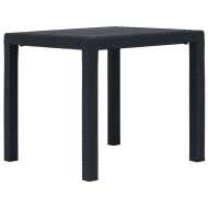 vidaXL Záhradný stôl plastový ratanový vzhľad 79x79x72 cm antracit - cena, porovnanie