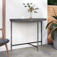 vidaXL Záhradný stôl sivý 100x50x75 cm polyratan - cena, porovnanie