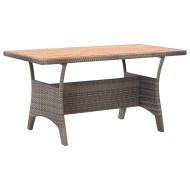 vidaXL Záhradný stôl sivý 120x70x66 cm akáciový masív - cena, porovnanie