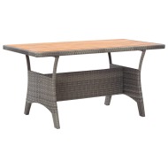 vidaXL Záhradný stôl sivý 130x70x66 cm akáciový masív - cena, porovnanie