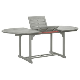 vidaXL Záhradný stôl, sivý 200x100x74 cm, akáciový masív