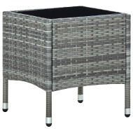 vidaXL Záhradný stôl sivý 40x40x45 cm polyratanový - cena, porovnanie