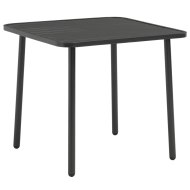 vidaXL Záhradný stôl, tmavosivý 80x80x72 cm, oceľ - cena, porovnanie