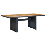 vidaXL Záhradný stôl, tmavosivý, polyratan a akáciový masív - cena, porovnanie