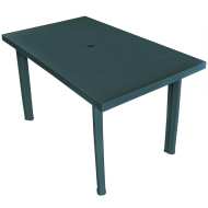vidaXL Záhradný stôl, zelený 126x76x72 cm, plast - cena, porovnanie