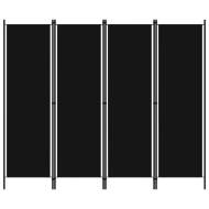 vidaXL 4-panelový paraván čierny 200x180 cm - cena, porovnanie