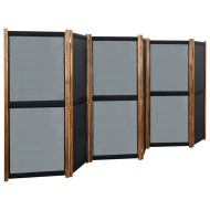 vidaXL  6-panelový paraván čierny 420x170 cm - cena, porovnanie