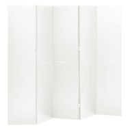vidaXL Paraván s 5 panelmi, biela 200x180 cm oceľ - cena, porovnanie